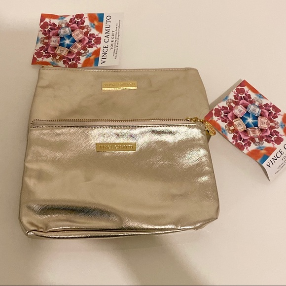 Vince Camuto Metallic Gold /Bronze Cosmetic Bags - Picture 4 of 4